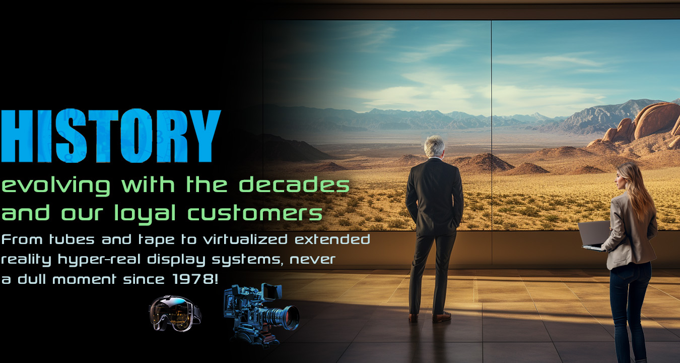 EAR Professional audio video history since 1978 evolving for design and integration of products and services