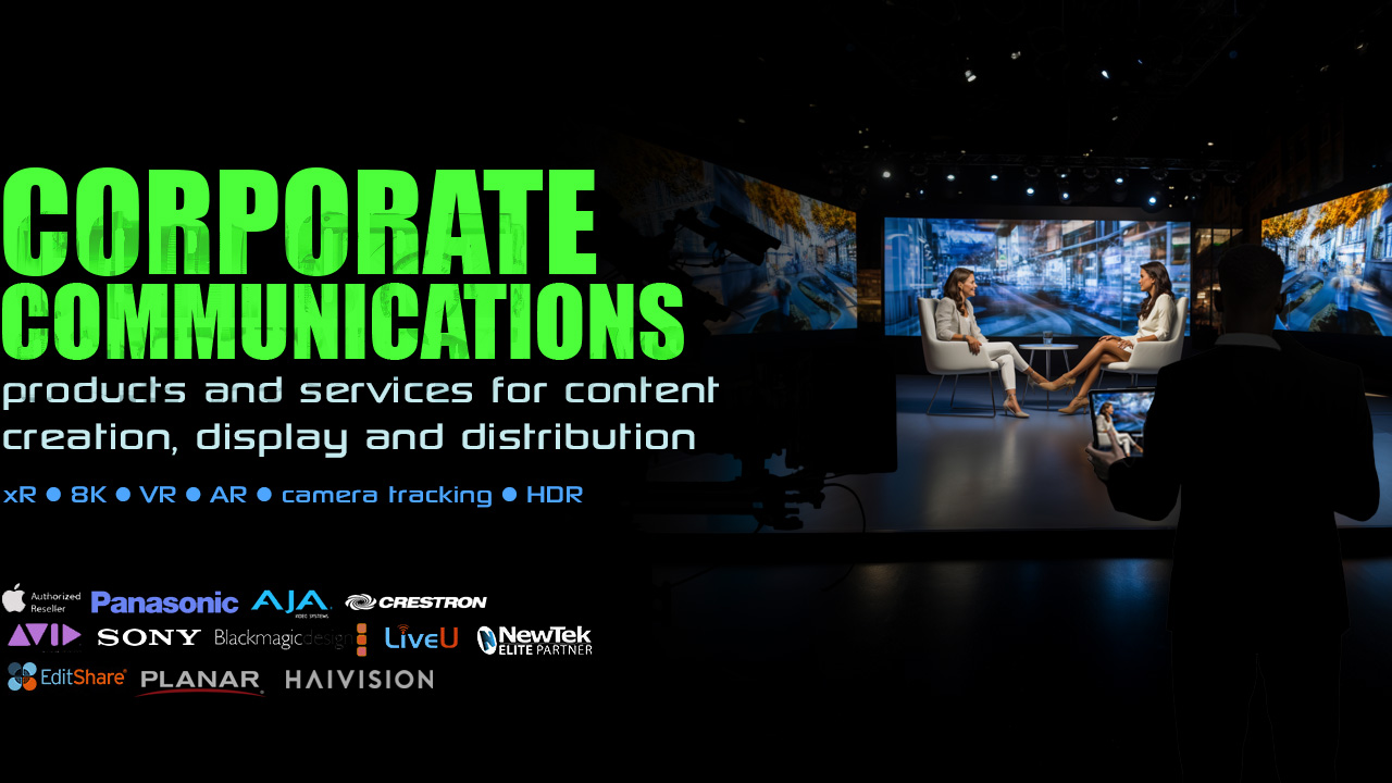 corporate communications audio video LED wall xR HDR 4k UHD